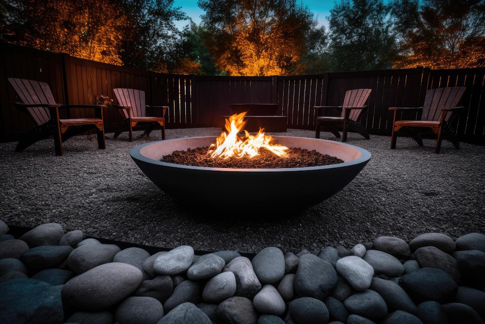 outdoor fireplace