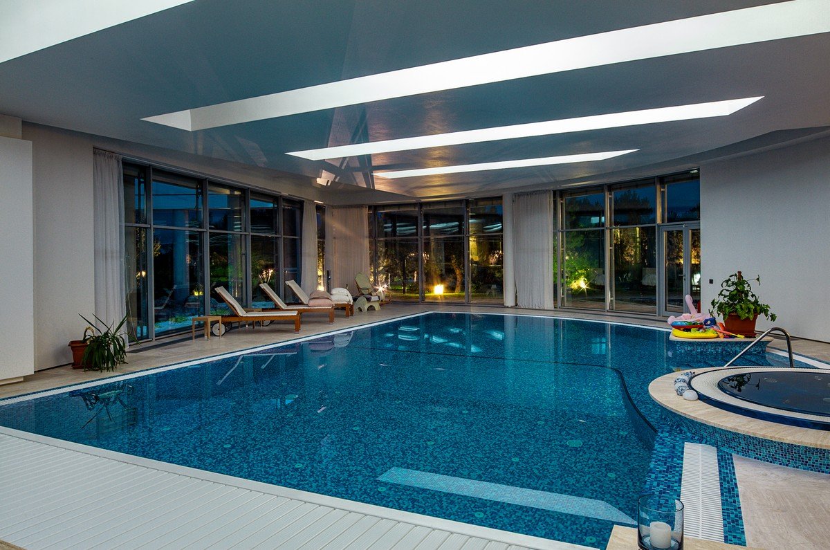 Indoor Pool Tiling and Lighting