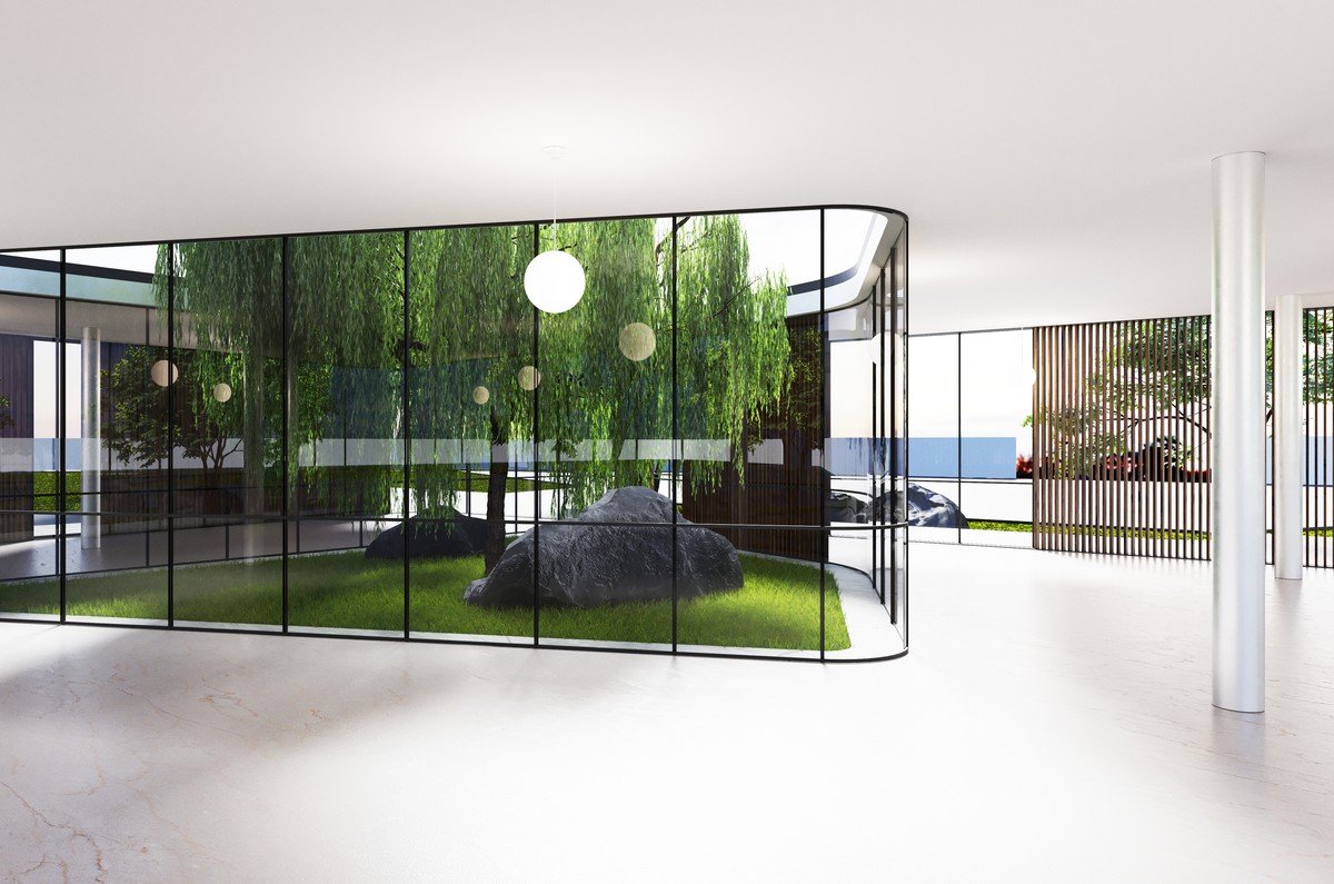 glass partition wall