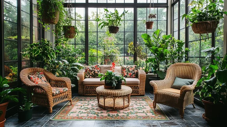 lush-indoor-garden-stockcake